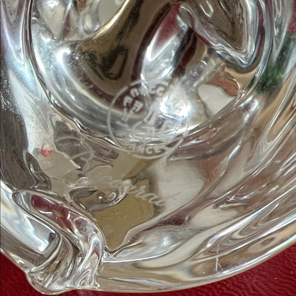 BACCARAT Clear Glass Maneki Neko Cat Figurine - Picture 4 of 7